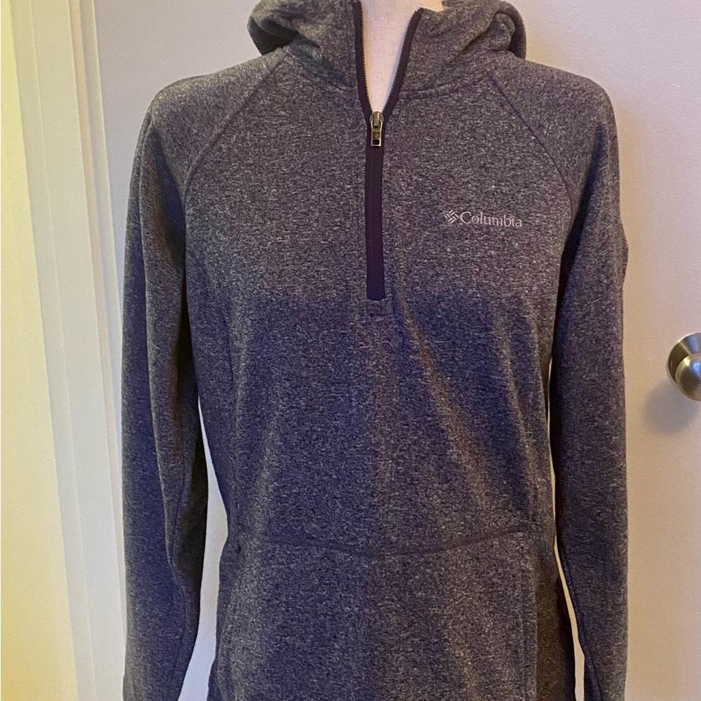 Columbia Gray Half-Zip Fleece Sweatshirt